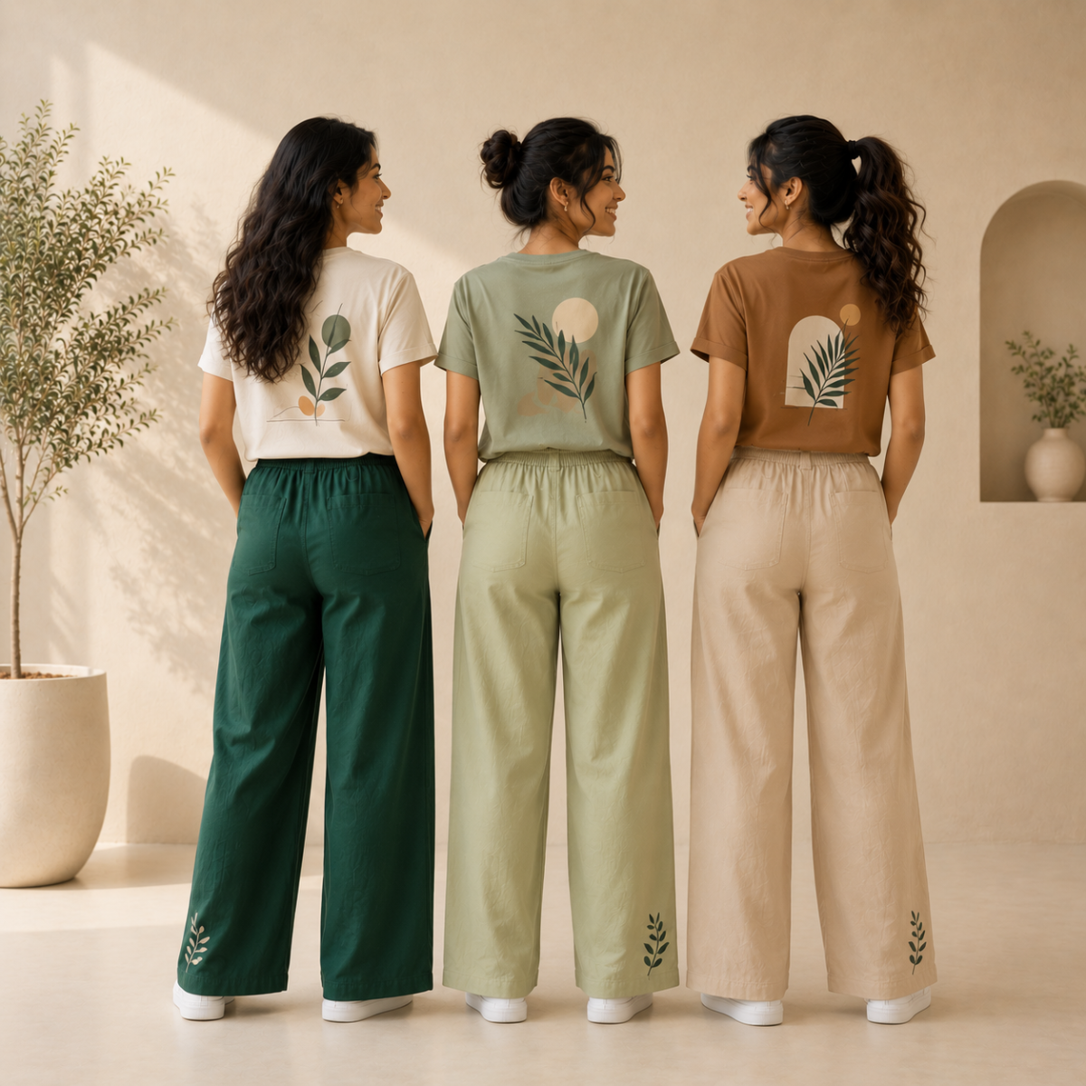 3 Women's T-Shirts With Trouser (K-1)