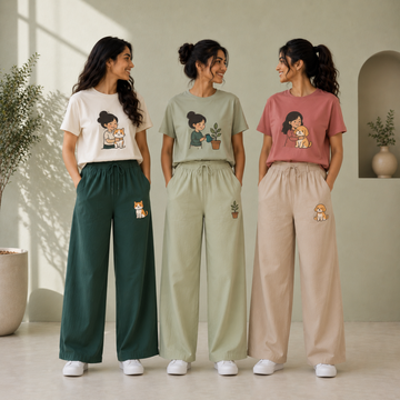 3 Women's T-Shirts With Trouser (K-2)