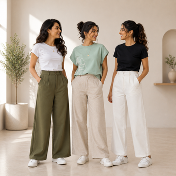 3 Women's T-Shirts With Trouser (K-3)