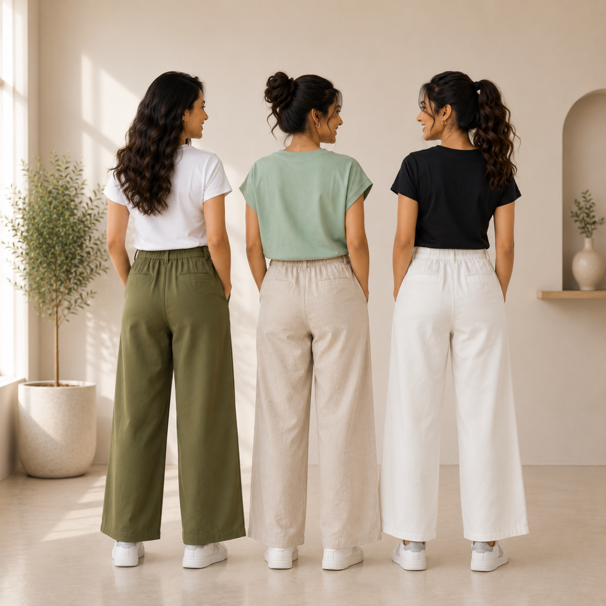3 Women's T-Shirts With Trouser (K-3)