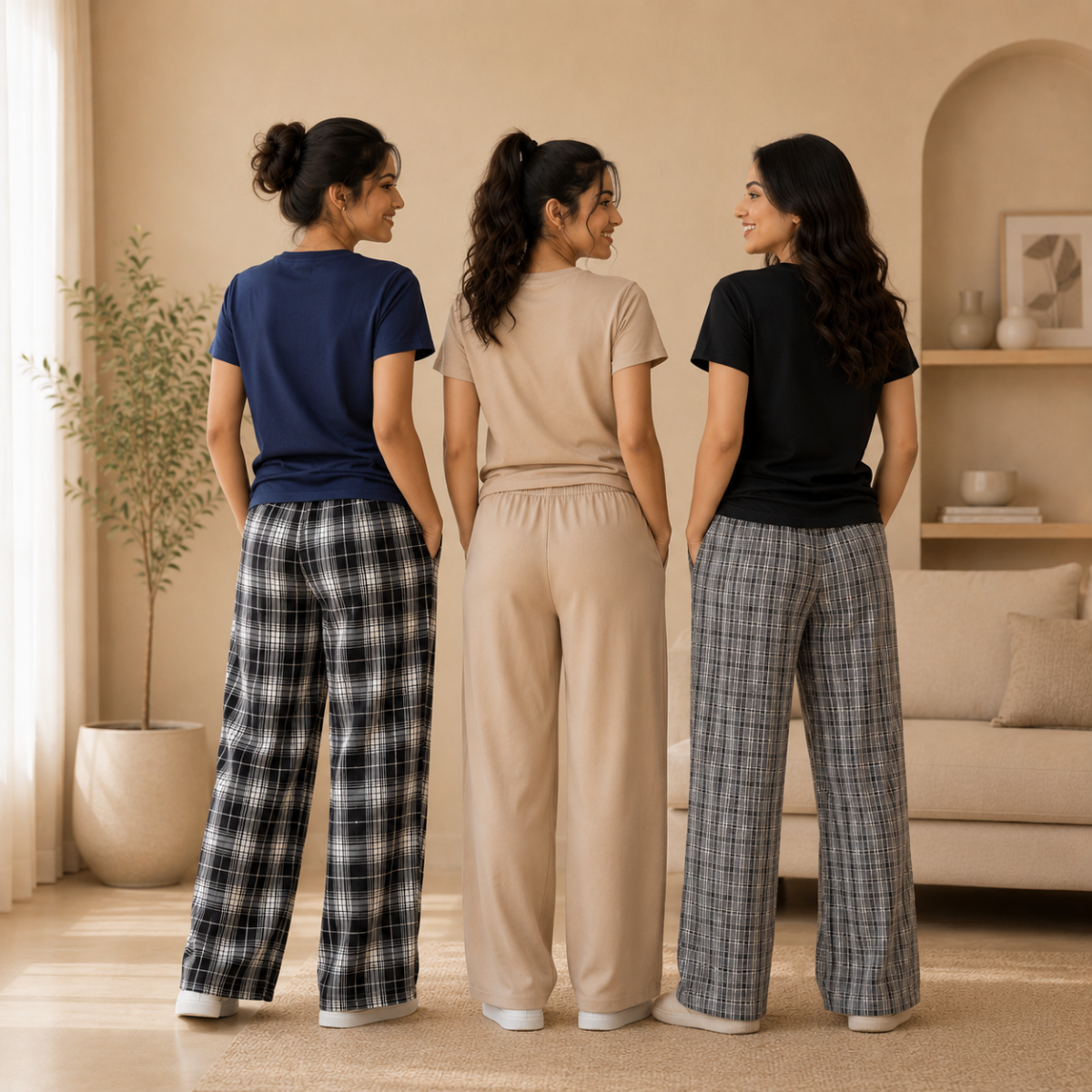 3 Women's T-Shirts With Trouser (K-5)
