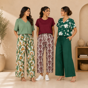 3 Women's T-Shirts With Trouser (K-10)