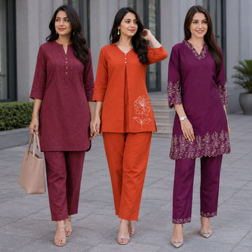 3 Women's Cotton Co-Ord Sets (C-2)