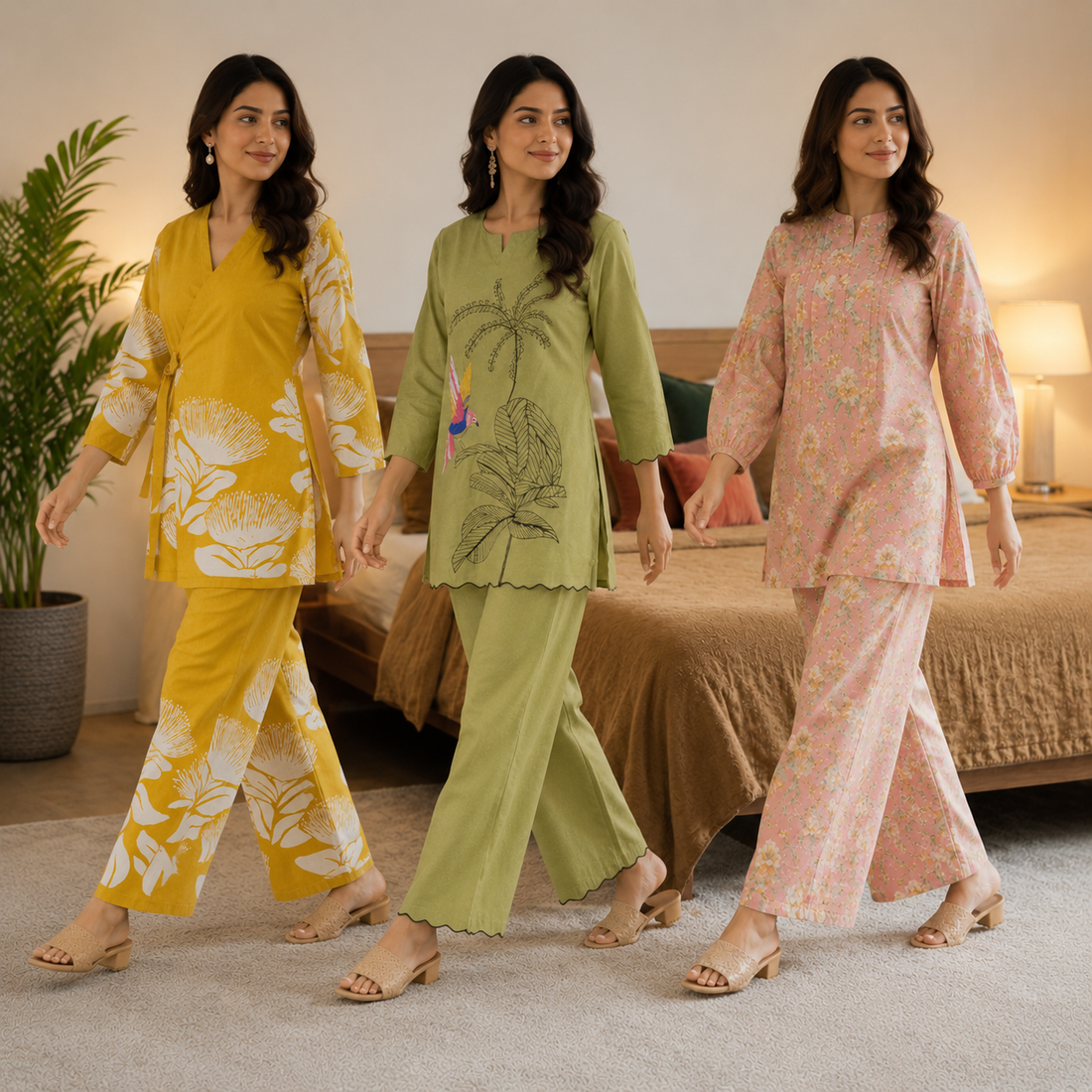 3 Women's Cotton Co-Ord Sets (C-3)