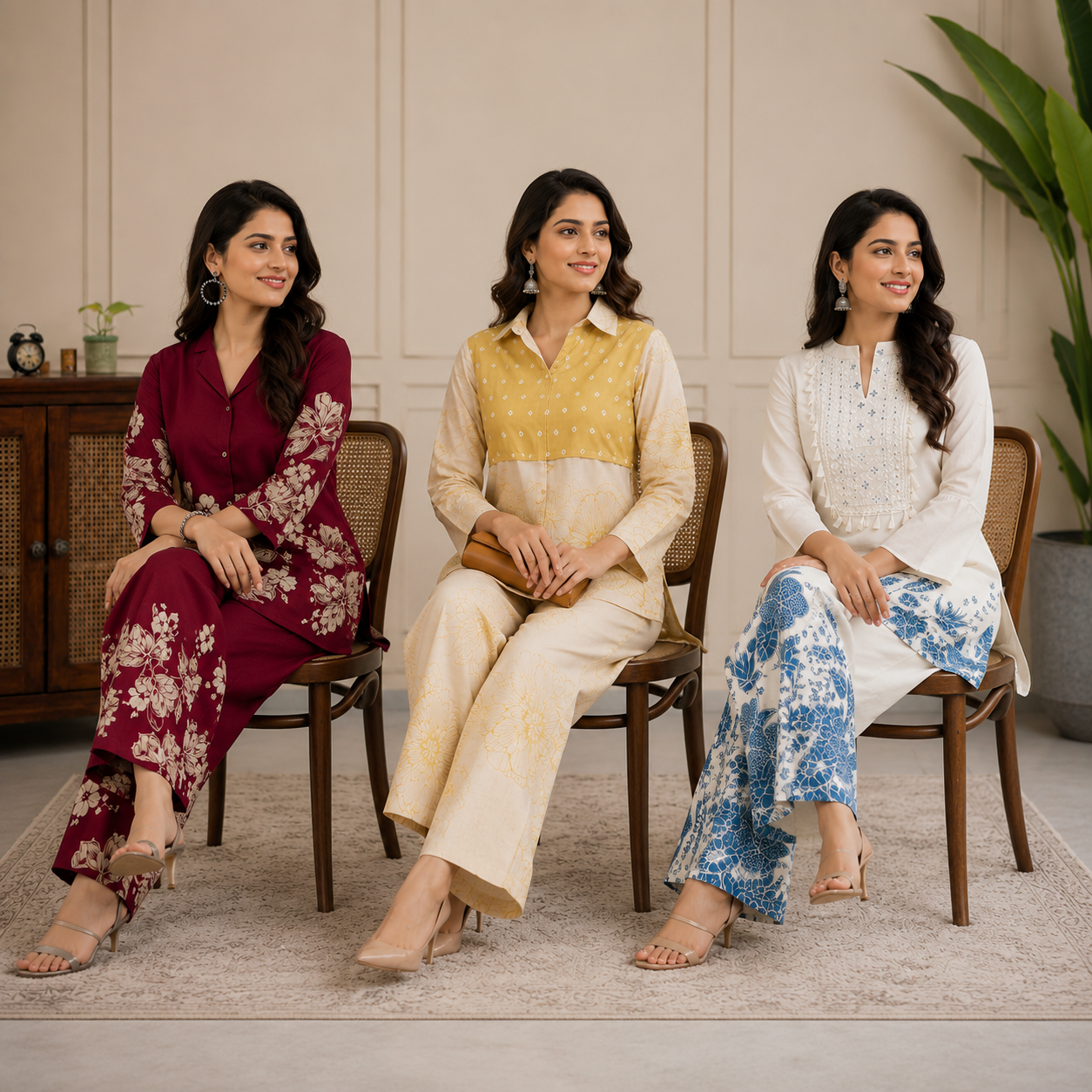 3 Women's Cotton Co-Ord Sets (C-4)