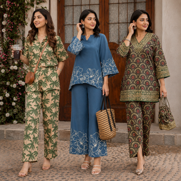 3 Women's Cotton Co-Ord Sets (C-5)
