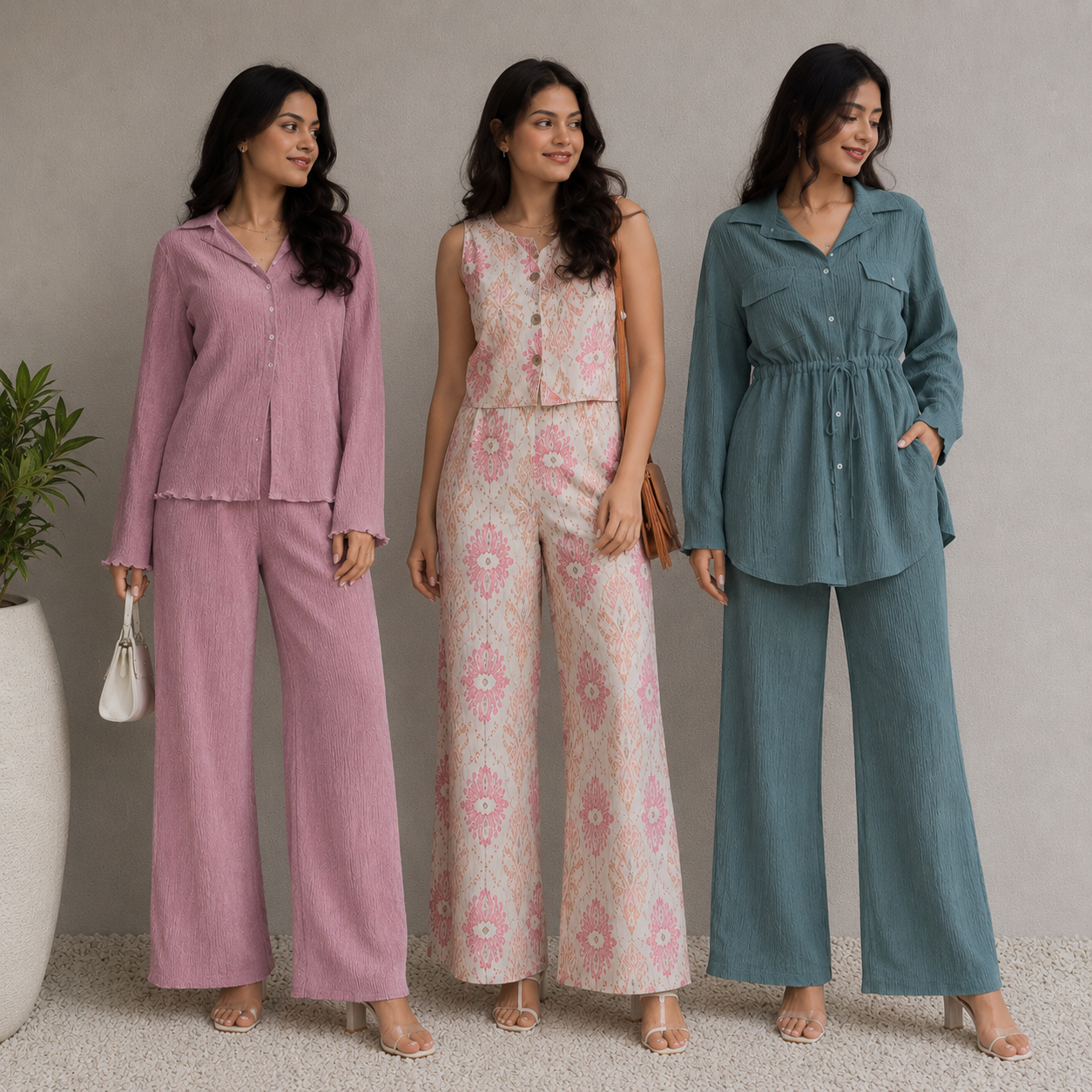 3 Women's Cotton Co-Ord Sets (C-7)