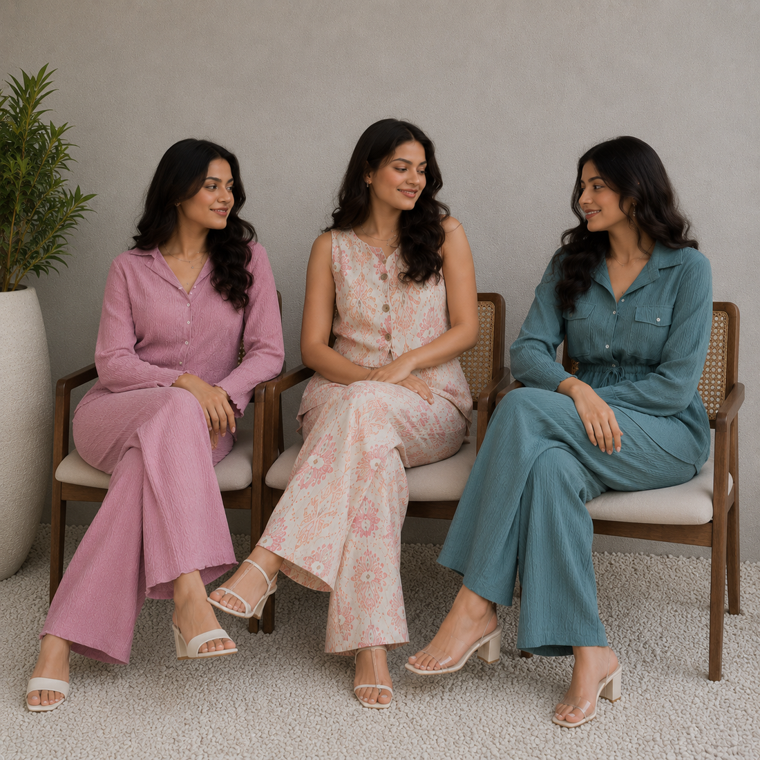3 Women's Cotton Co-Ord Sets (C-7)