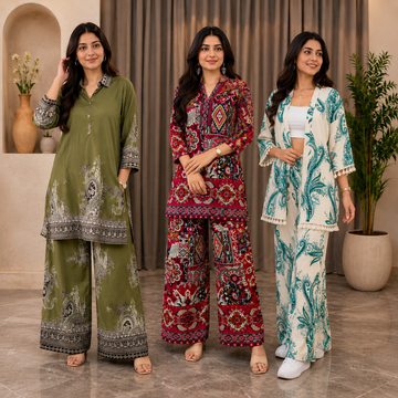 3 Women's Cotton Co-Ord Sets (C-9)