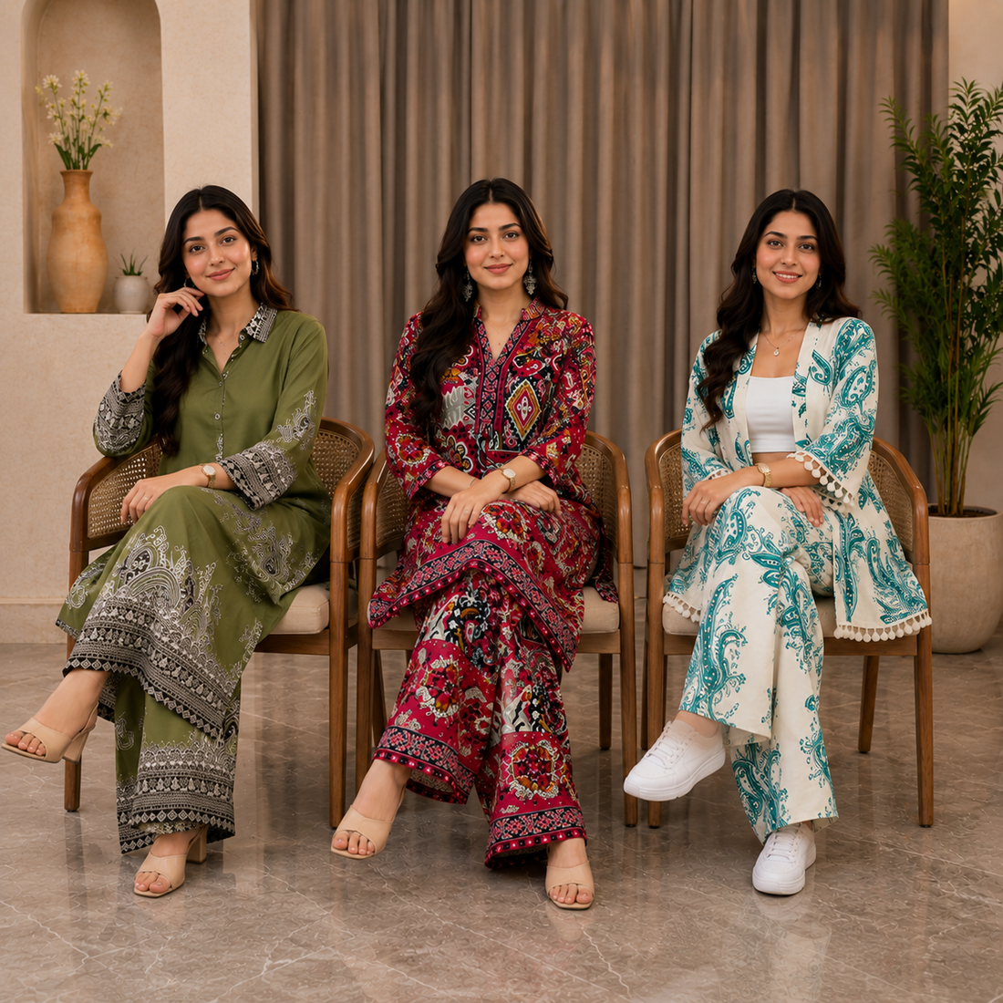 3 Women's Cotton Co-Ord Sets (C-9)