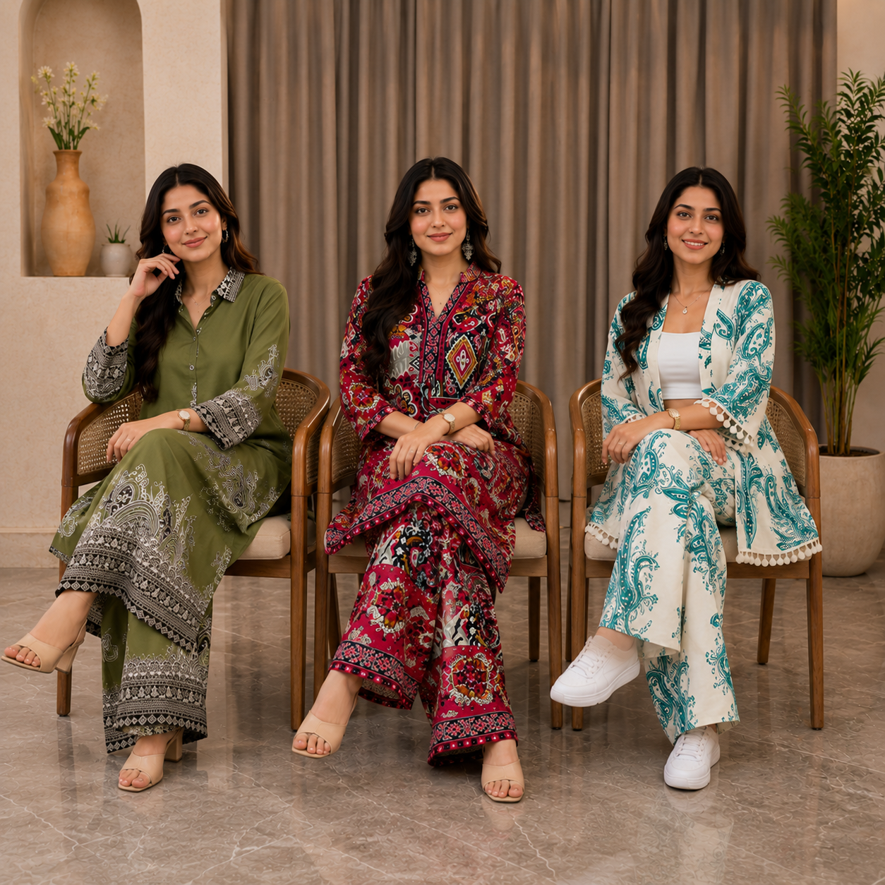 3 Women's Cotton Co-Ord Sets (C-9)