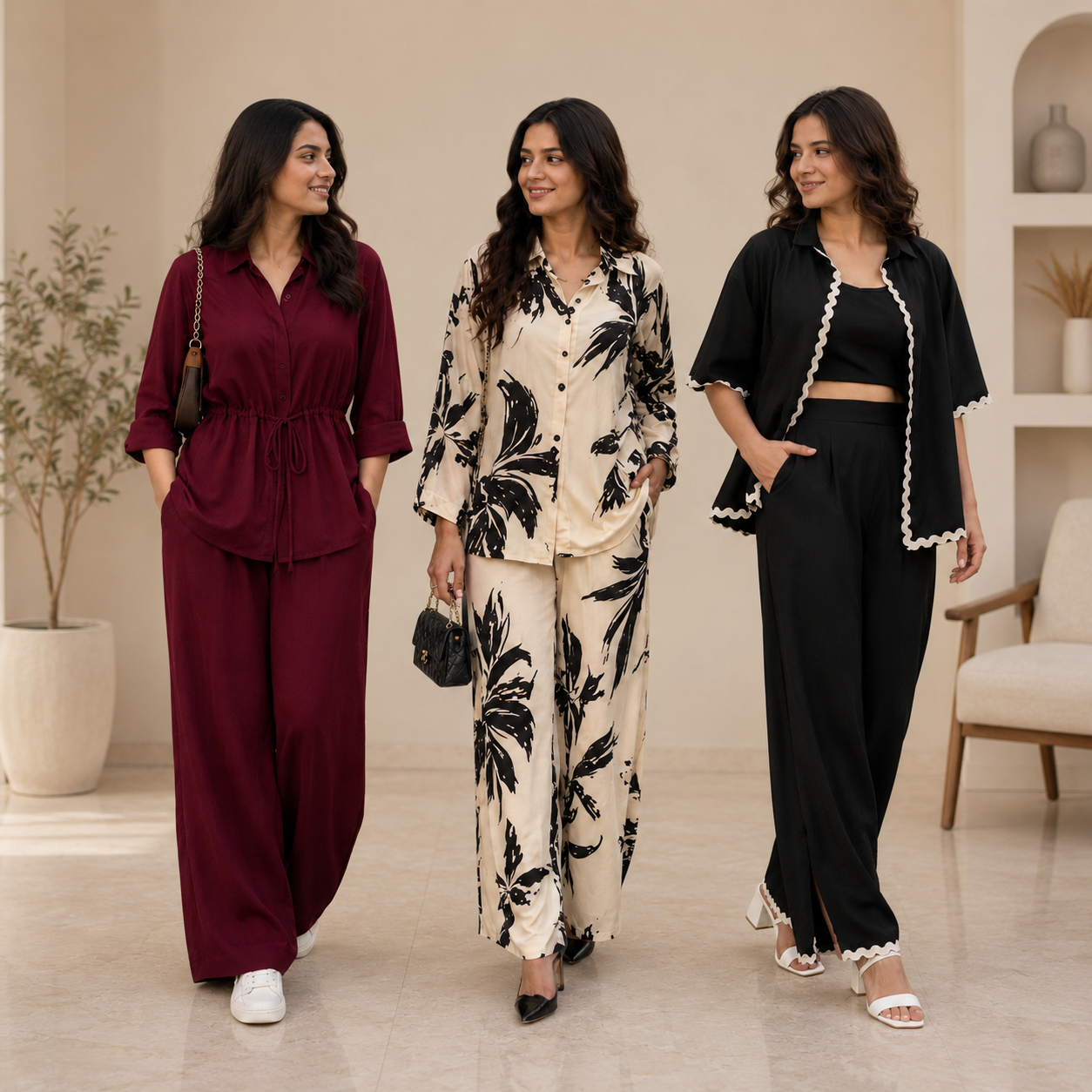 3 Women's Cotton Co-Ord Sets (C-10)