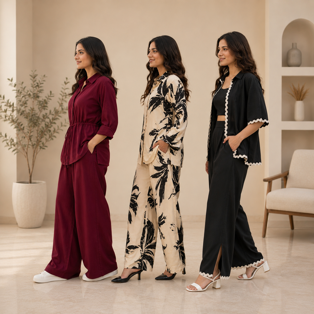 3 Women's Cotton Co-Ord Sets (C-10)